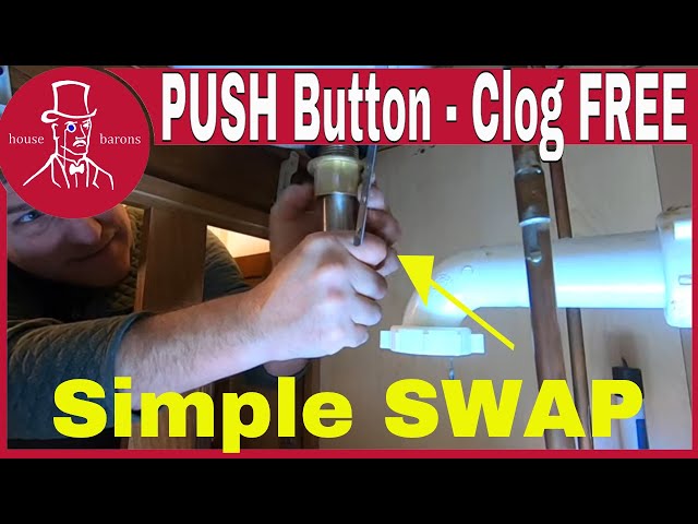 How to replace a sink drain with push button stopper