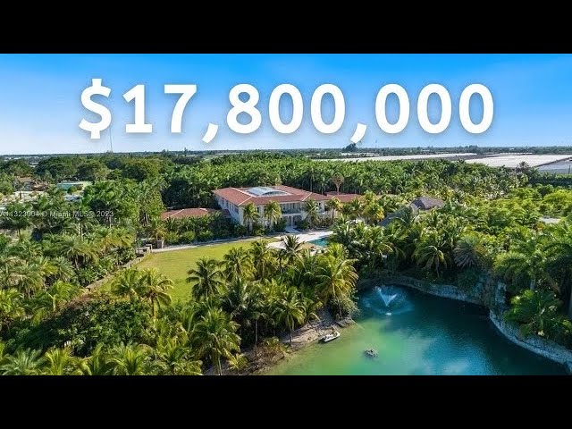 Inside the LARGEST HOME AVAILABLE IN MIAMI! Mega Mansion on 18.5 Acres with Theater & Bowling Alley
