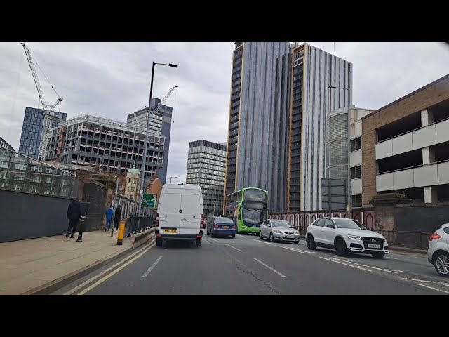 Driving in Manchester in a Cloudy ⛅️ Day / a Typical English Day / July 2022
