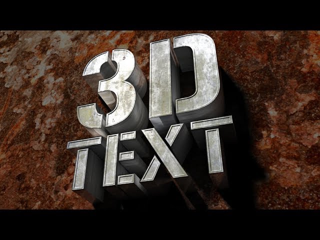 Photoshop: How to Create Realistic, Texture-wrapped, 3D Text in CS6