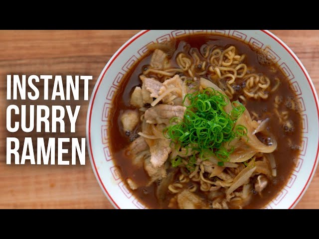 How to Make a Quick Curry Shoyu Ramen (BEST Instant Ramen Hack)