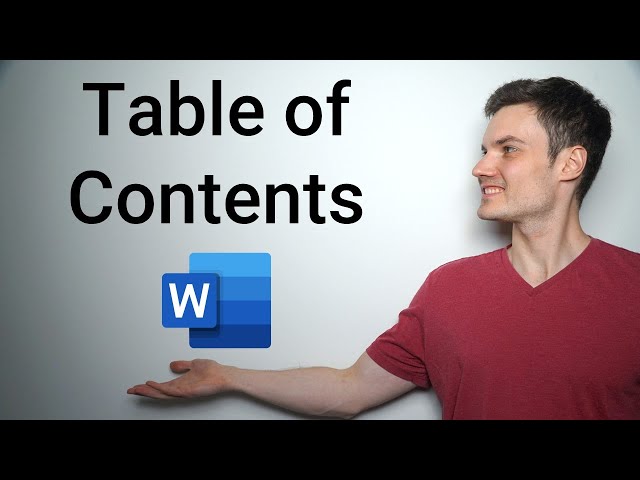 How to Make Table of Contents in Word