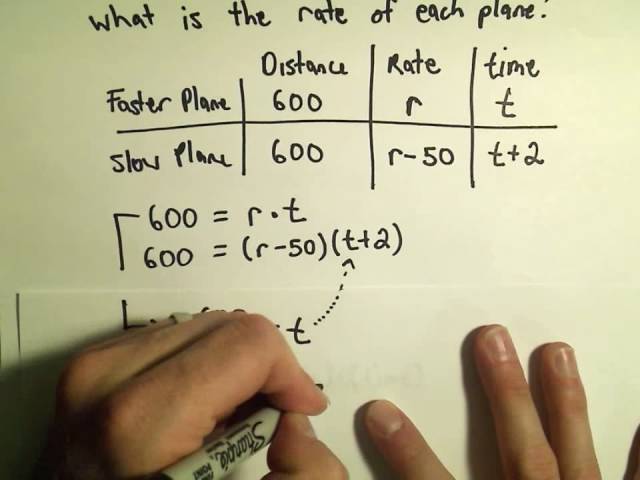 Solving Word Problems in Distance, Rate, and Time Using Quadratics - Example 2