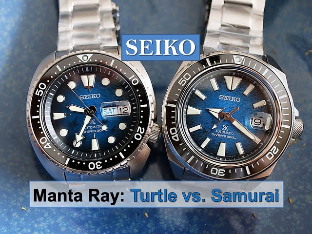 Seiko Save the Ocean, MANTA RAY Edition - Turtle vs. Samurai Dive Watch Review