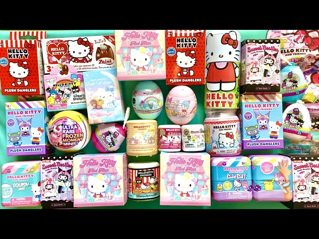ASMR UNBOXING HELLO KITTY Surprise toys! Sanrio Mystery Blind Boxes Surprises