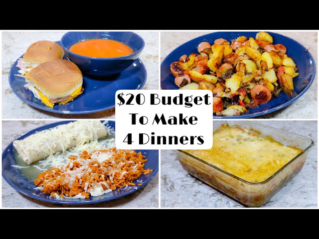 Making 4 Dinners for $20 | Budget Meals for Two | Dollar Tree Dinners | Simple Recipes