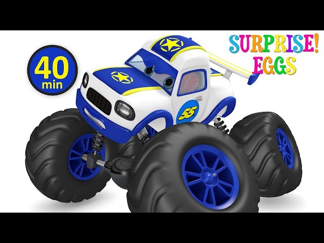 monster truck,  police chase | Tractor Cartoon, Fire Truck | Kids Songs | Jugnu Kids