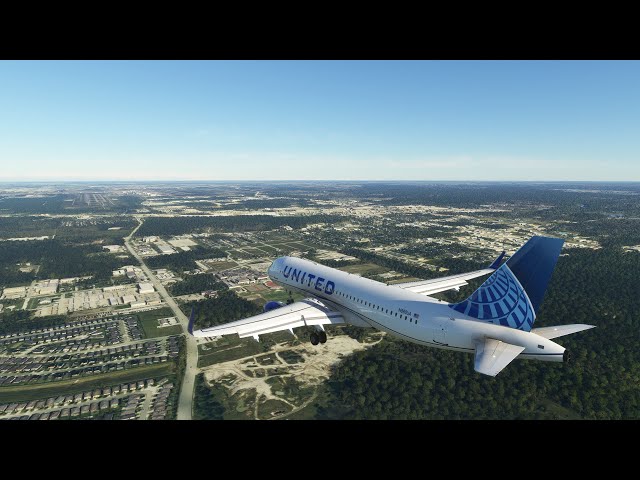 (4K) Ultra Settings / United A320 / Mexico City to Houston Texas / Microsoft Flight Simulator