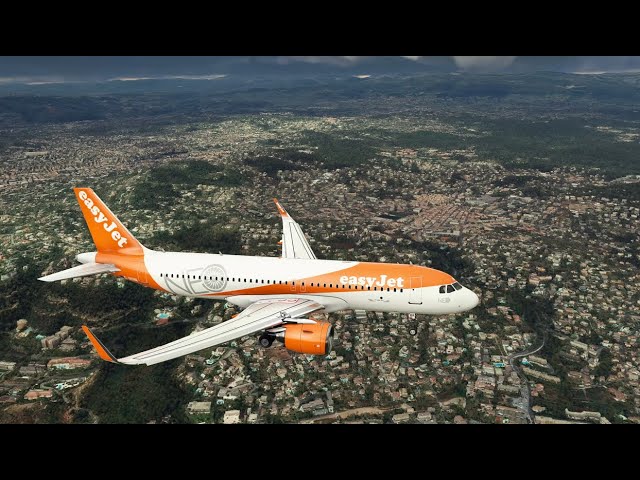 (4K) Ultra Settings/ Full Flight/ Liverpool, U.K. - Nice, France / Easyjet A320 Neo /MSFS