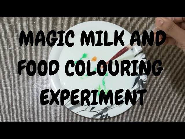 Magic Milk And Food Coloring Experiment | Chemistry Experiment