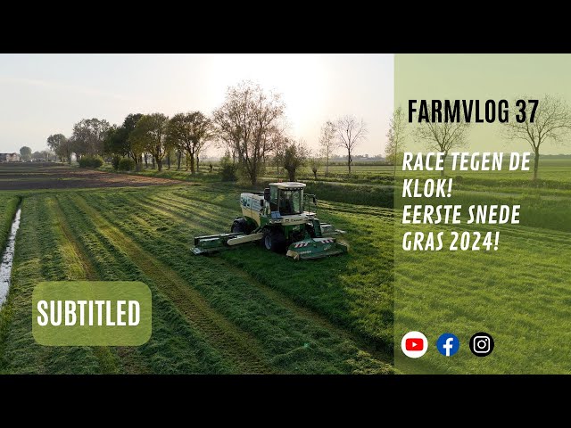 Farm Vlog 37: Race against the clock! First cut of grass 2024!