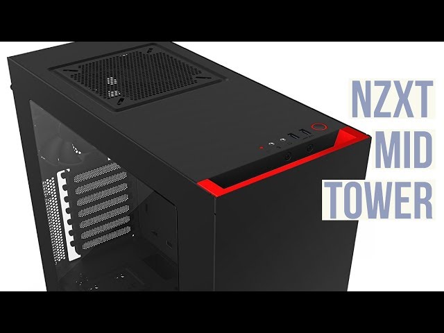 🖥️ NZXT S340 ⌨️ Mid Tower Computer Case Matte Black Red 👨‍💻 CA-S340MB-GR