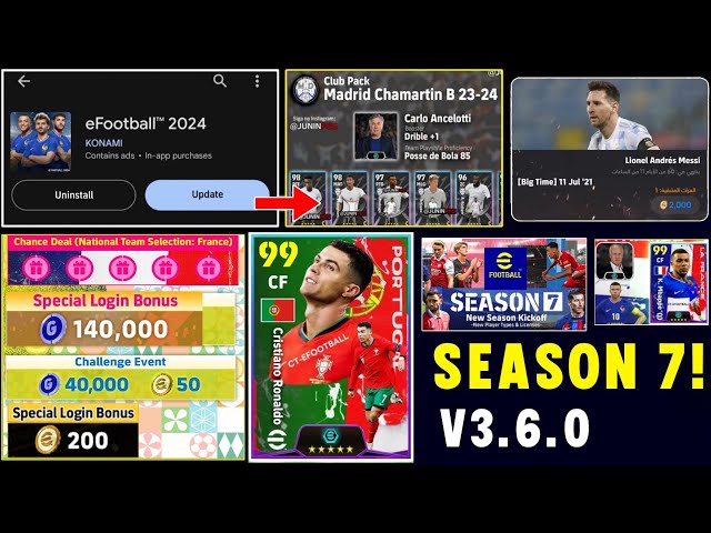 Upcoming eFootball 2024 Season 7 Release Date | Free Coins, New Manager Packs