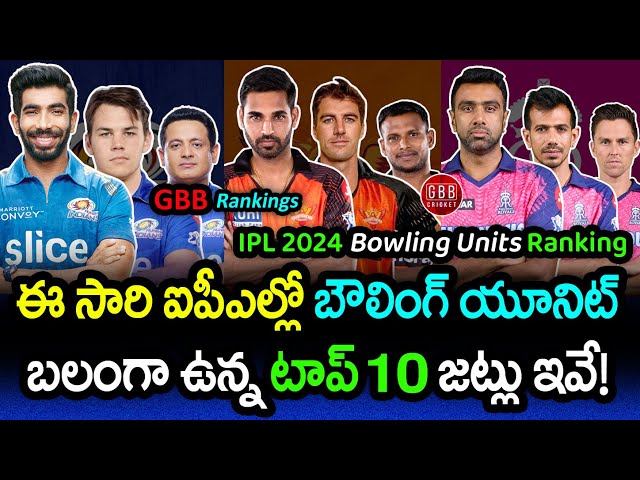Strongest Bowling Unit Team In IPL 2024 | Top 10 Bowling Lineups Ranked In IPL 2024 | GBB Cricket