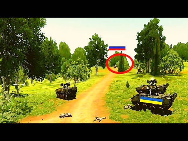 TRAPPED IN THE FOREST! Ukrainian Soldiers Attack and Fire at Russian Military Vehicles – Arma 3