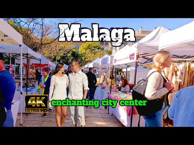 Malaga Spain : enchanting city center | Costa Del Sol, Andalusia [4k] February 2024