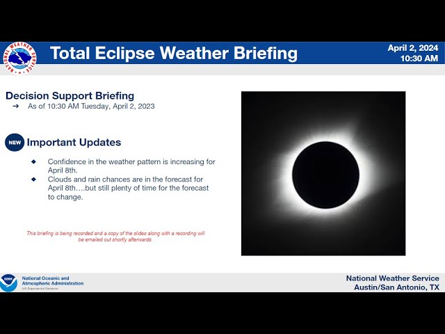 April 2 1030 AM  Eclipse Weather Briefings, NWS Austin San Antonio TX 1