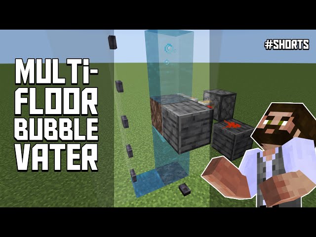 EASY Multi-floor bubble lift tutorial! | Minecraft Bedrock 1.18 #shorts
