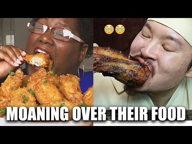 mukbangers MOANING over their food (compilation)