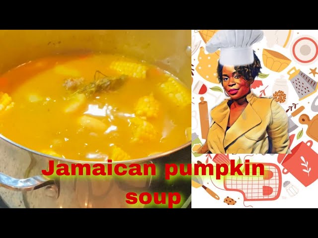 How to make Jamaican style  pumpkin chicken soup/ pumpkin chicken soup recipe