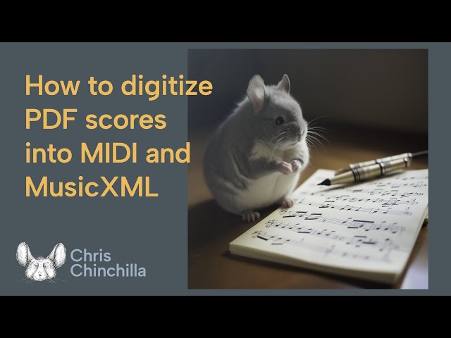 How to digitizePDF scores into MIDI and MusicXML