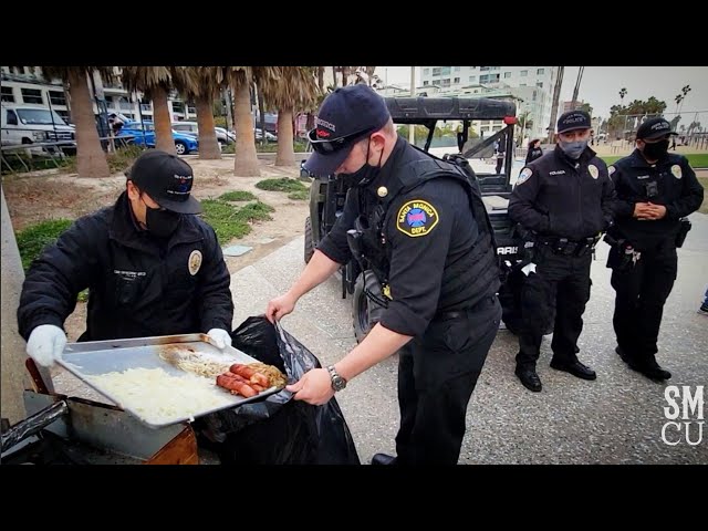 Code Enforcement Officers Confiscate Unpermitted Street Vendor's Food