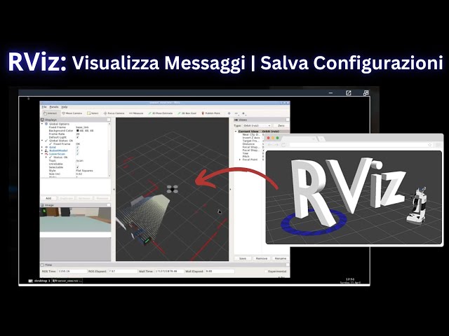 Visualizzare messaggi e salvare la configurazione con RViz | ROS Tutorial