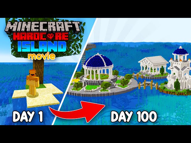 I SURVIVED 100 Days On a DESERTED ISLAND In HARDCORE  Minecraft!