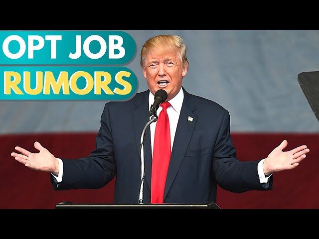 President Trump OPT Job Reform Rumors - Student OPT Jobs In America Live Q&A