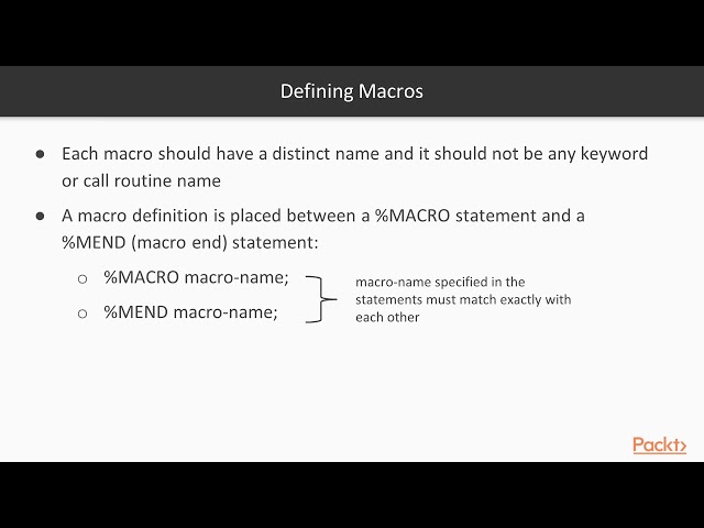 Mastering SAS Programming: Introducing Macros | packtpub.com