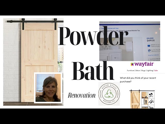 Bathroom Vanity Cabinet Makeover with Paint | Wayfair Barn Door Assembly with Whitewash Finish