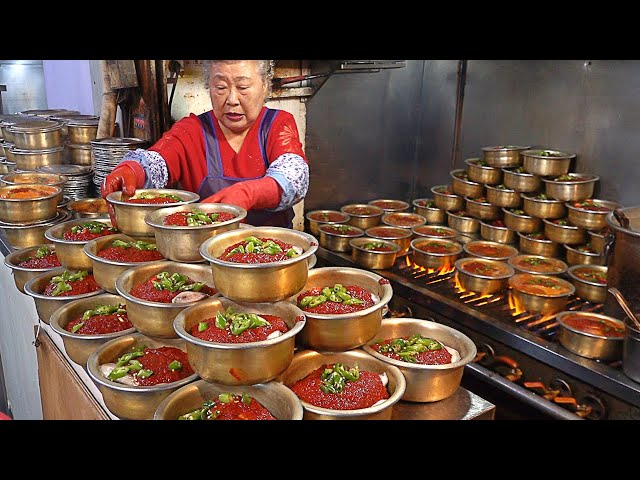 Amazing Braised Cutlassfish by 83-year-old Grandma! Hairtail Fish Stew Restaurant - Korean food