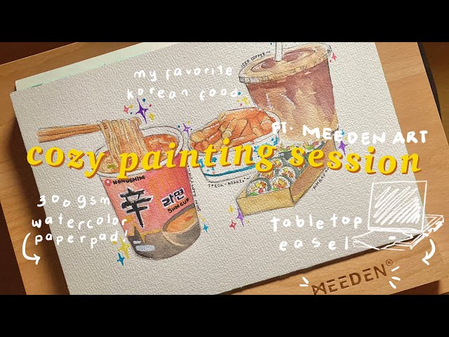 🌿 cozy painting session with meeden art 🌼