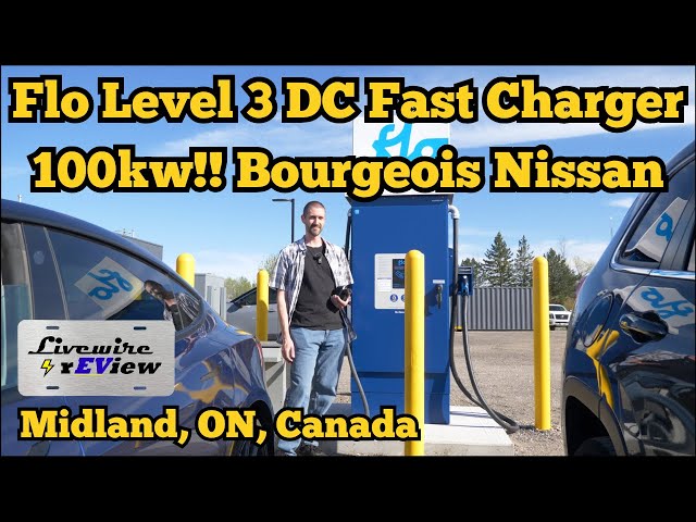 Flo Level 3 DC Fast Charger Unveiling! - 100kw!! - Bourgeois Nissan, Midland, ON