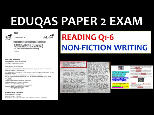 EDUQAS PAPER 2 EXAM WALKTHROUGH (All questions!) GCSE English Language