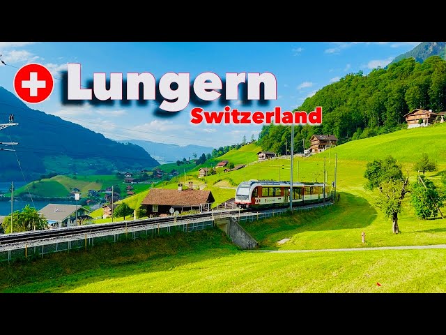 Scenic Swiss Village Lungern , Switzerland 4K || Lungernsee , Beautiful Swiss Lake