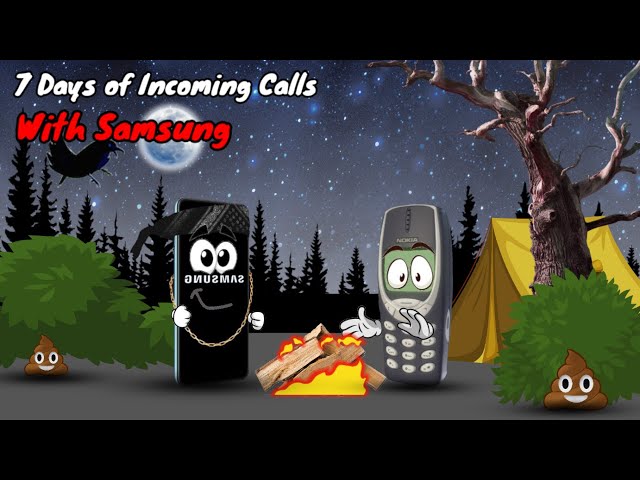 7 Days of Incoming Calls with Samsung Galaxy. Cartoon Animation