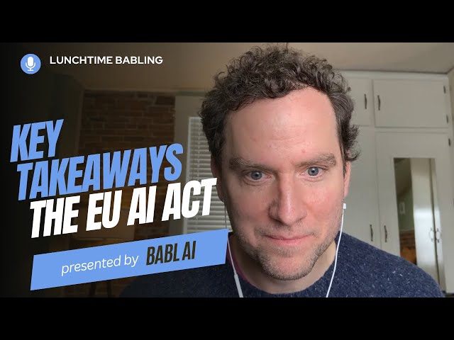 Key Takeaways of the EU AI Act | Lunchtime BABLing 29