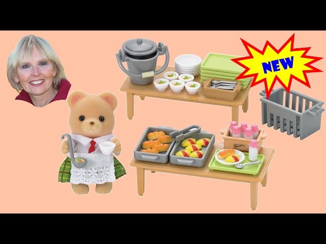 ♥♥ Calico Critters  School Lunch Set