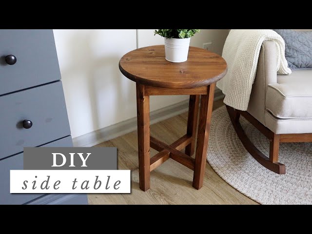 DIY End Table - Modern, Round, & Budget Friendly!