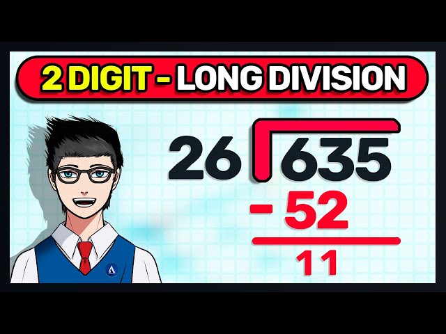HOW TO DO LONG DIVISION - 2 DIGIT DIVISION (Fast)