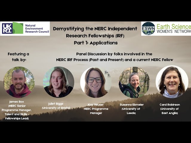Demystifying the NERC Independent Research Fellowships Scheme: Applications (July 13th 2022)
