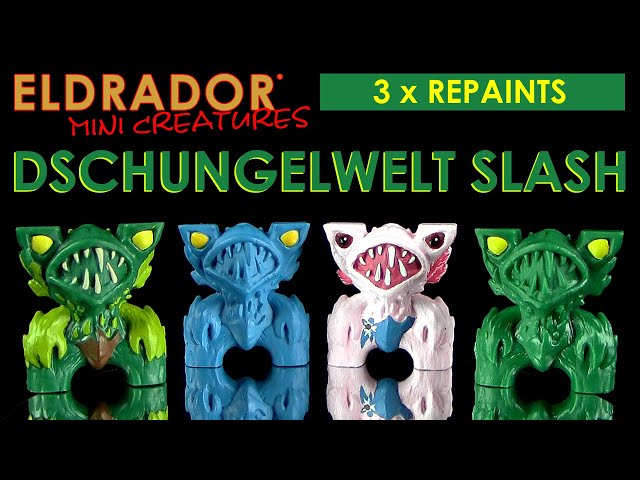 Schleich ® Eldrador ® Mini Creatures - Slash 3 x Repaints inkl. Axel der Achselhaar hassende Axolotl