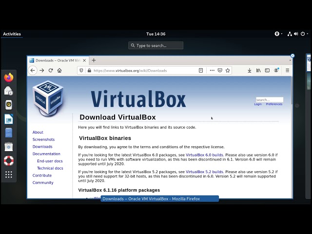 Installation of VirtualBox (in Windows and Linux)