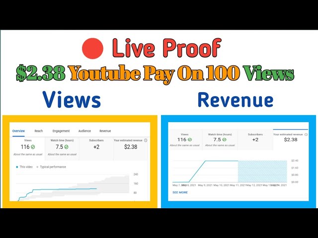 How Much Youtube Pays on 100 Views | Youtube Earning On 100 Views | #shorts  #youtubeshort