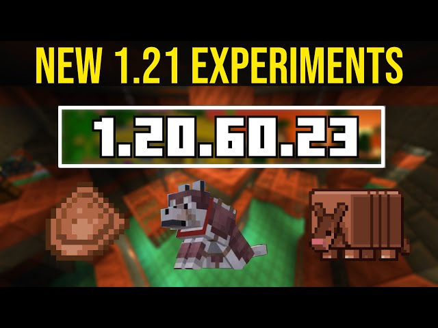 MCPE 1.20.60.23 Beta & Preview - NEW Armadillo mob and wolf armor - New Experimental 1.21 features