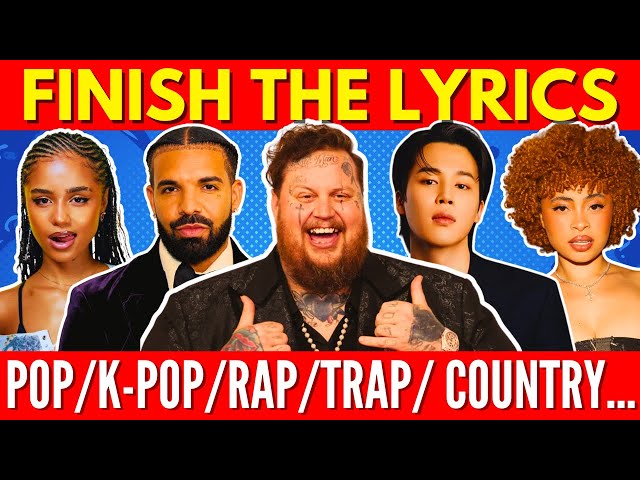 FINISH THE LYRICS - Most Popular Songs of ALL GENRES 📀🎵
