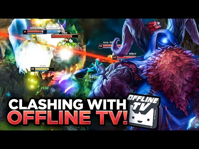 I HAD TO JUMP IN THE POOL AFTER THIS?! OFFLINE TV CLASHING! | League of Legends