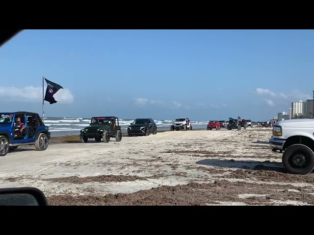 Parade of Jeeps on Daytona Beach