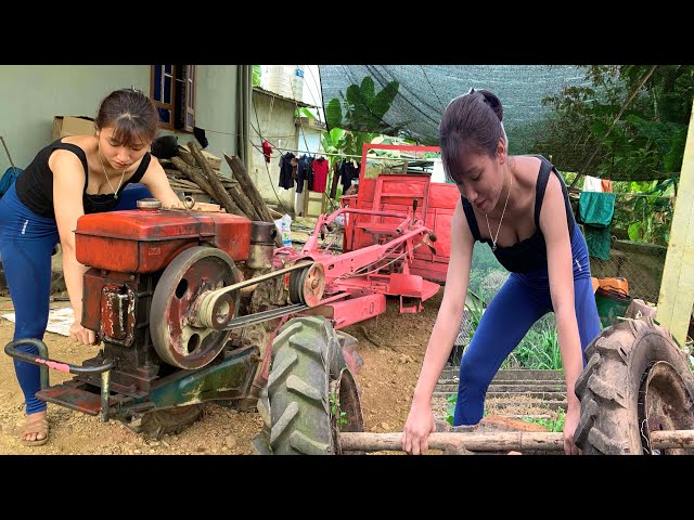 Completely restored gasoline-powered agricultural machinery for a talented 18-year-old girl